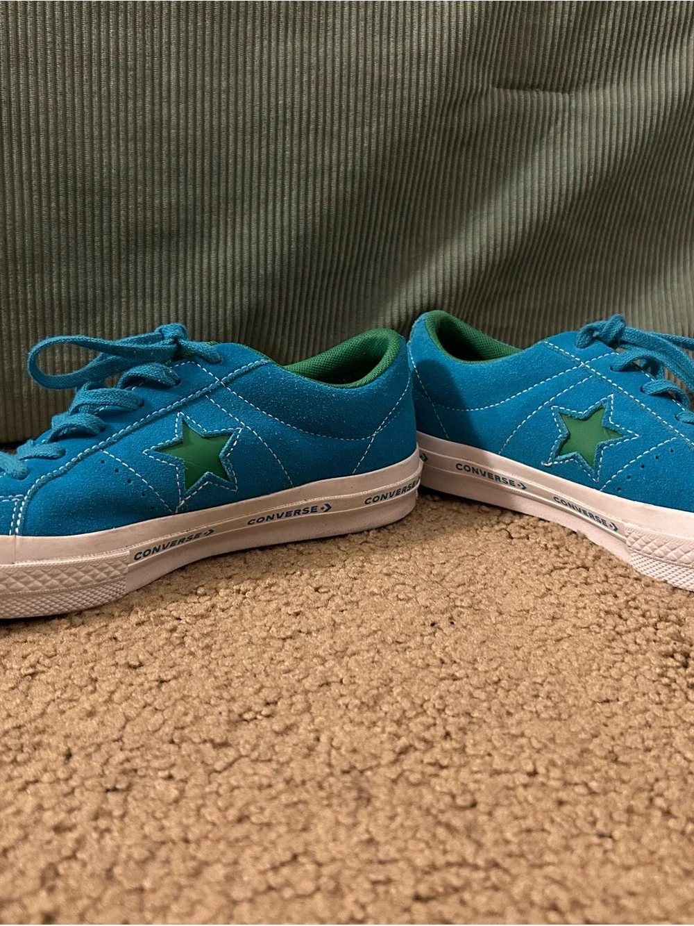 Converse One Star Blue Suede Sneakers - Women's Size 8 - Picture 7 of 8